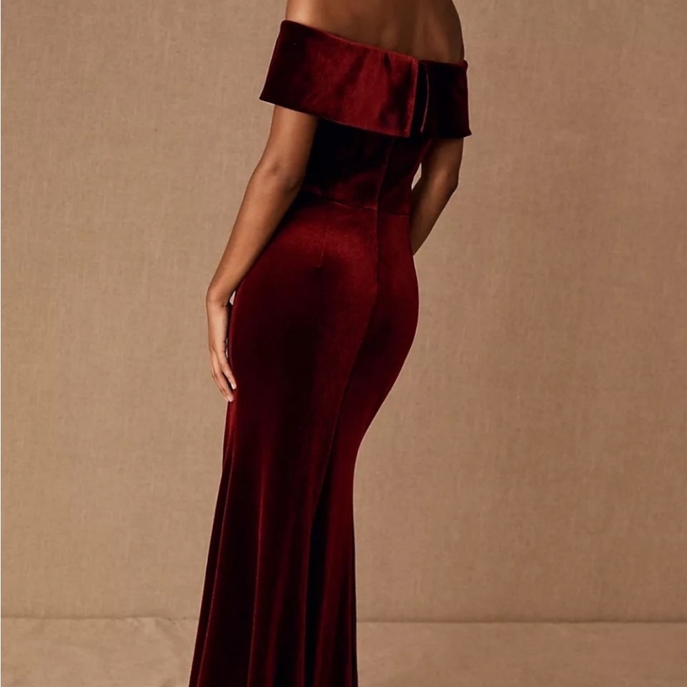 BHLDN Fawn Red Velvet Dress Size 14 NWT - Picture 3 of 17